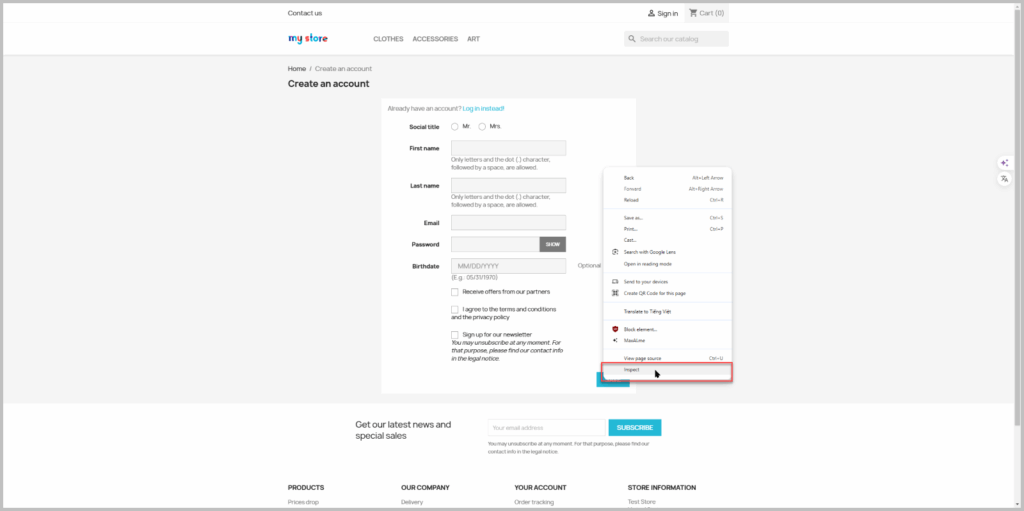 zen8labs how to identify locators for elements on a website